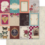 Ruby Rock It HERITAGE CUT-UPS 12x12 Scrapbook Paper