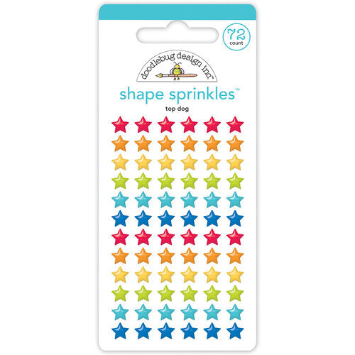 image_640dcf83-261d-4f2a-82c2-de1a40ffd2e2.jpg Doodlebug Doggone Cute TOP DOG SHAPE SPRINKLES Stickers 72pc - Image 1