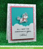 Lawn Fawn WINTER UNICORN Clear Stamps 7 pc - Image 2