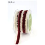 May Arts 1" Crochet Velvet Center Ribbon 1 yard - Image 4