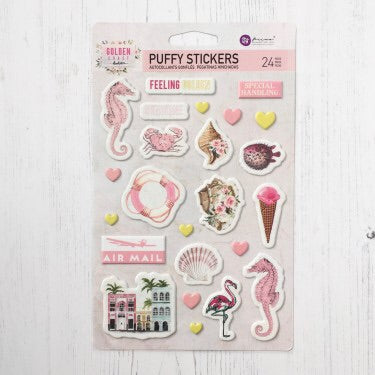 image_65058bec-73fc-4678-ad59-818623e877e0.jpg Prima GOLDEN COAST Puffy Stickers 24 pc. - Image 1