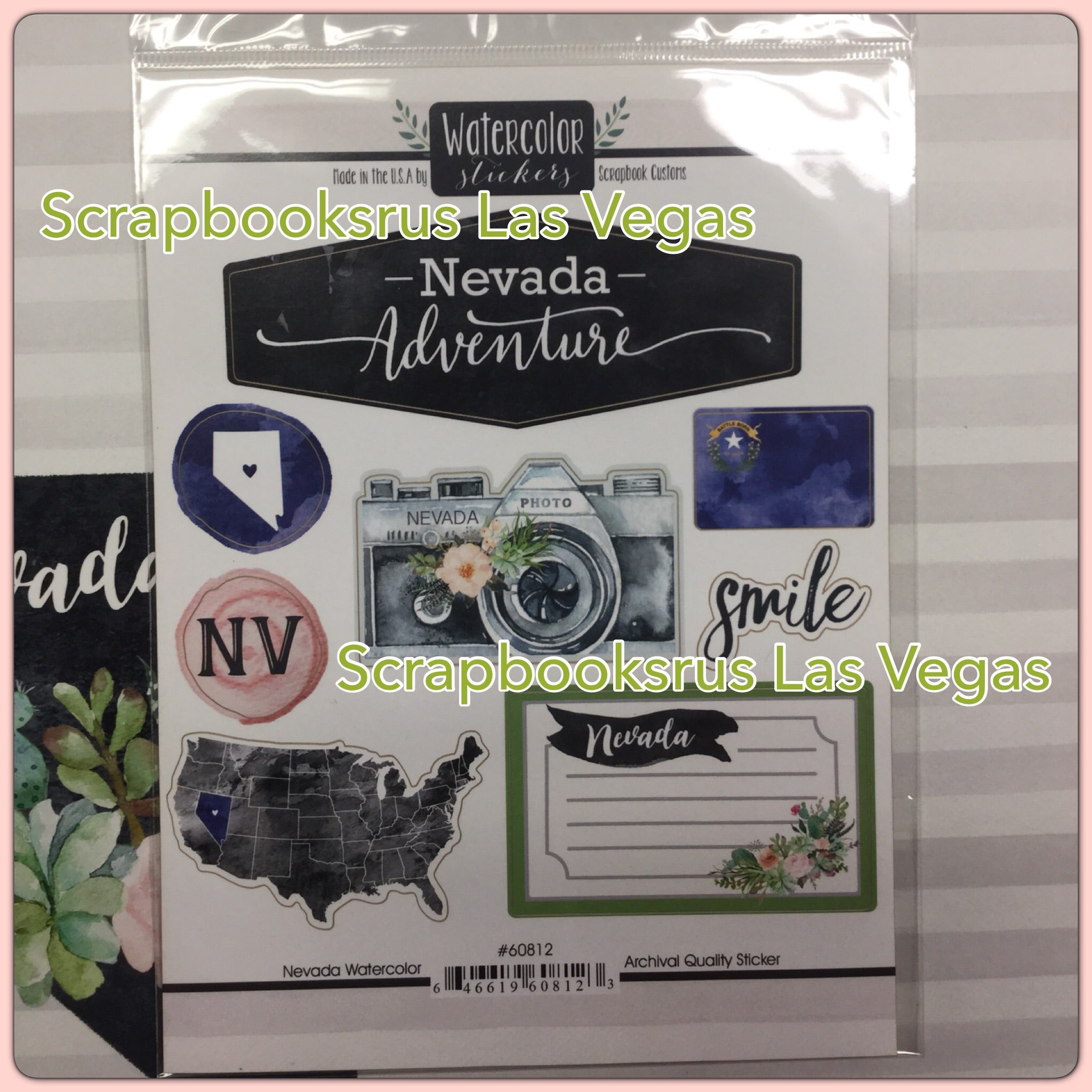 image_65b8b021-e2b3-44cc-a6a5-90480877ea55.jpg Watercolor Stickers NEVADA Adventure Scrapbook Customs - Image 1