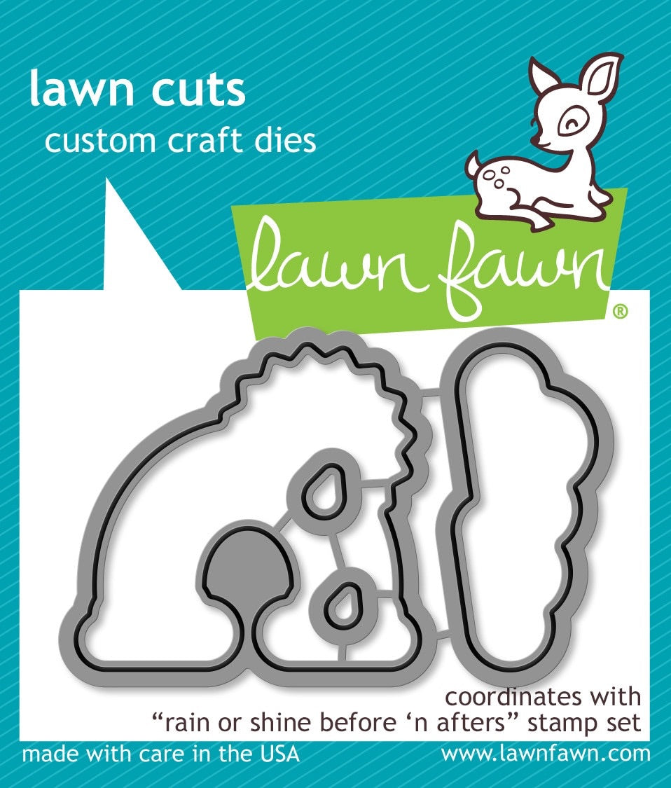 image_6618579d-a7b3-463c-85b5-dae286787993.jpg Lawn Cuts RAIN OR SHINE BEOFRE N AFTERS Custom Craft Dies 4pc. - Image 1