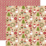 Echo Park I Love Christmas HERE COME SANTA 12”x12” Scrapbook Paper