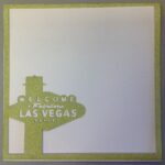 Page Frame WELCOME LAS VEGAS Glitter Green 12"x12" Scrapbook Overlay