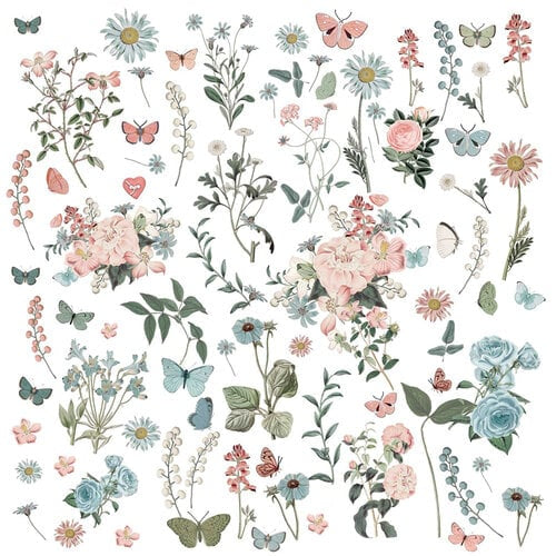 image_66e2551b-b9e3-40c8-88db-84bd74a04245.jpg 49 and Market Vintage Artistry TRANQUILITY LASER CUT WILDFLOWERS 83pc - Image 1