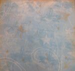 SK BLUE WITH STARS 12x12 Scrapbook Papers 2pc