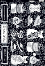 Kanban BLACK & WHITE Paper Craft Topper DieCut Card - Image 3