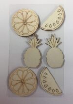 Tropical Wooden 6pc Self-Adhesive Embellishments - Image 5