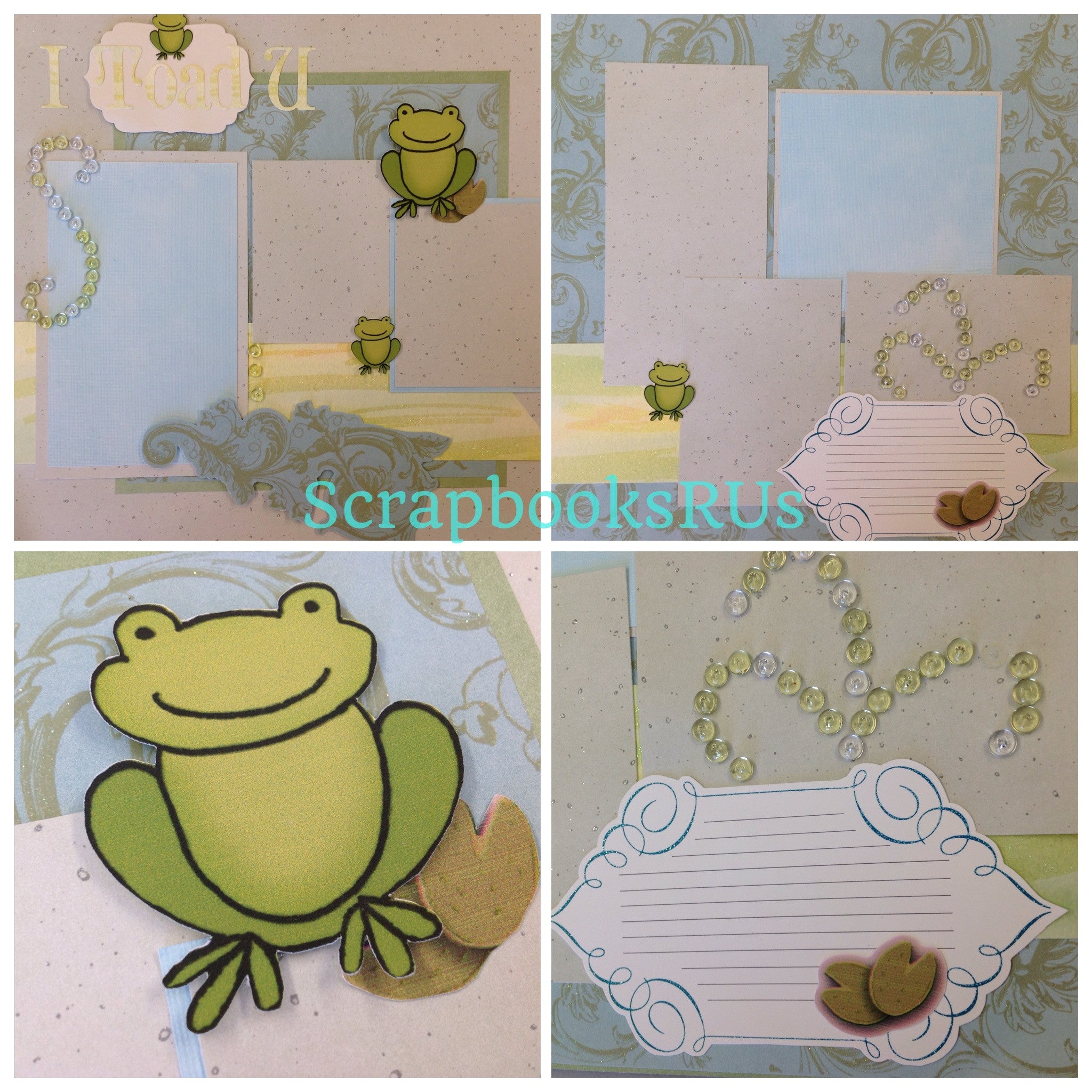 image_681623d4-a869-4dcb-aac8-d84a8d6624a7.jpeg Robin’s Nest I TOAD U (2) 12X12 Scrapbook Page Kit - Image 1