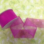 May Arts 1 1/2" Sheer Organza Ribbon 1 yard yd - Image 4