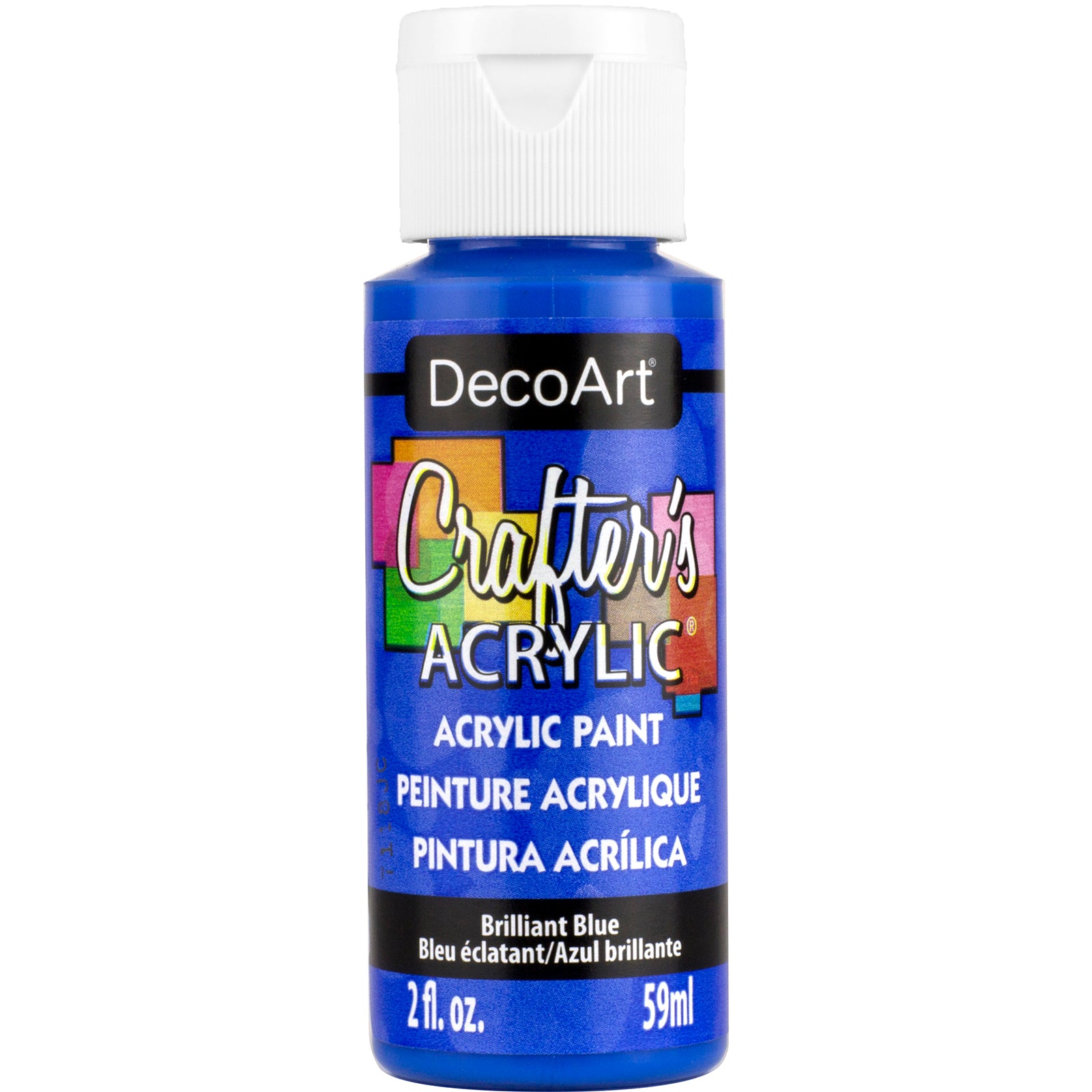 image_68c72fe3-d4df-4c9c-acc8-a162619f4db1.jpg DecoArt Crafter's Acrylic BRILLANT BLUE Acrylic Paint 2oz - Image 1