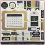 JANUARY Memory Elements 12X12 Sticker Happy New Year 60622