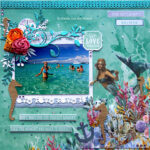 Kaisercraft Glitter Cardstock LAGOON 12"X12" Sheet - Image 2