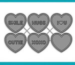 Lawn Fawn Cuts CANDY HEARTS Custom Craft Dies