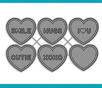 image_6aaf3b20-8fd5-4429-9401-4758fe798e28.jpg Lawn Fawn Cuts CANDY HEARTS Custom Craft Dies - Image 1