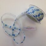 May Arts 3/8" GLITTERED SQUARES Ribbon Trim 1 yard yd