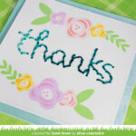 Lawn Fawn Cuts EMBROIDERED THANKS Custom Craft Die - Image 2