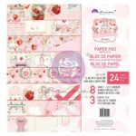 Prima STRAWBERRY MILKSHAKE 12"X12" PAPER PAD With Foil 24 sheets