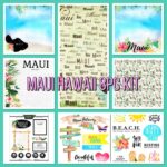 Scrapbook Customs MAUI HAWAII KIT Papers and Stickers 8pc