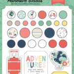 Echo Park AWAY WE GO ADHESIVE BRADS 32pc