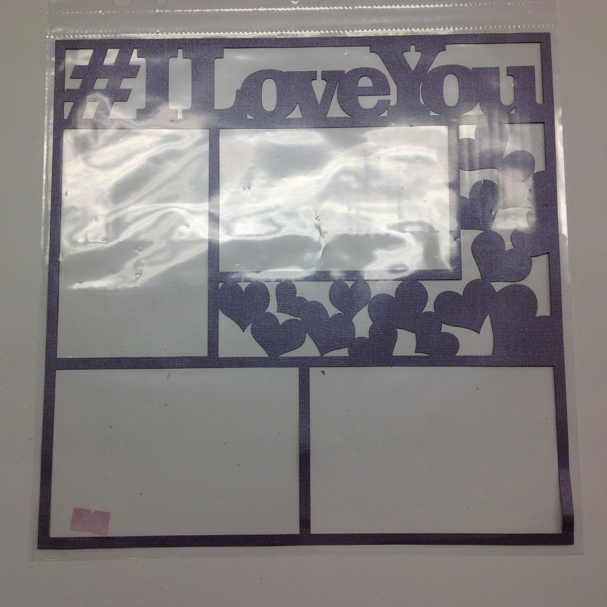 image_6febb3da-4095-4dbf-9b39-735673594050.jpeg Page Frame # I LOVE YOU 12"x12" Scrapbook Overlay - Image 1