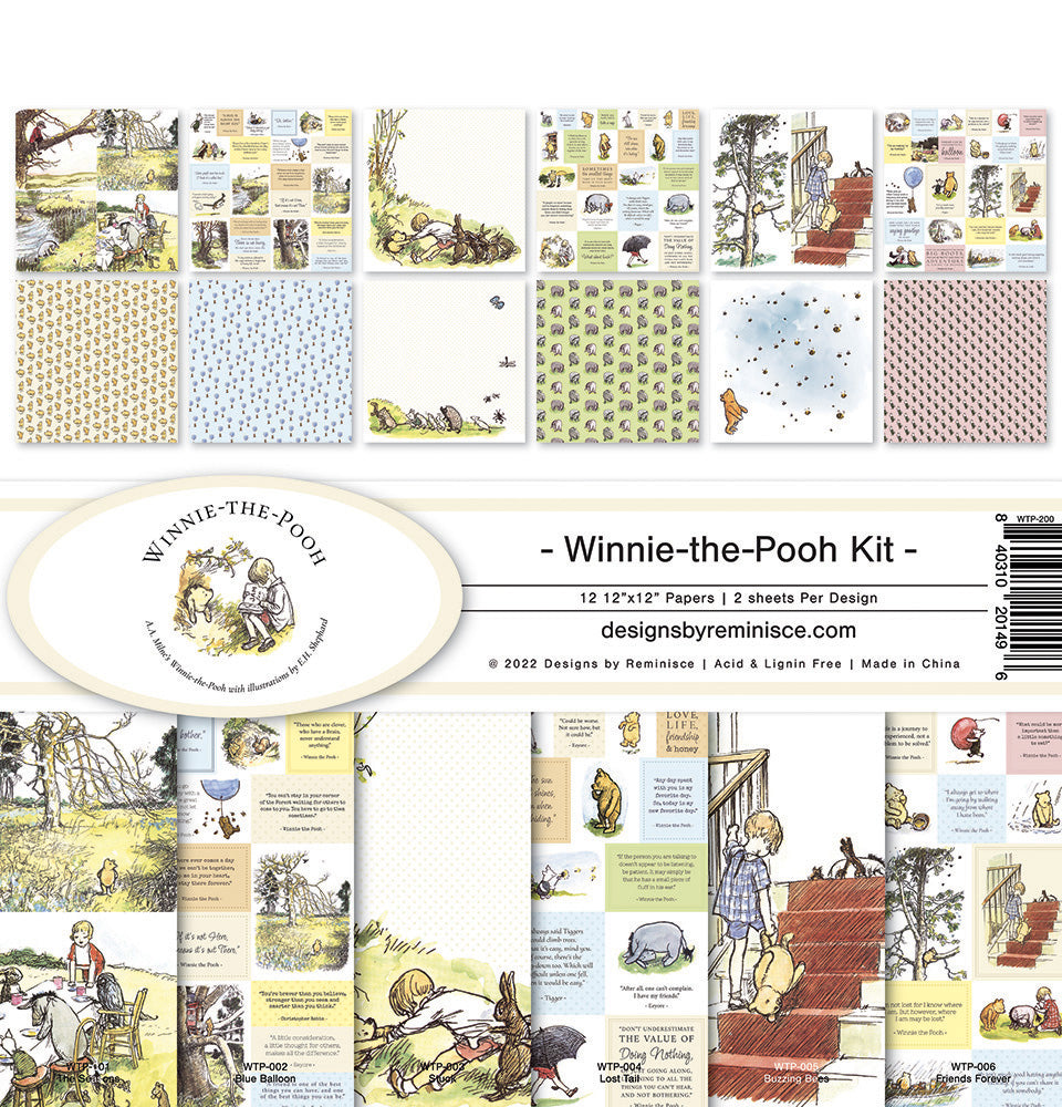 image_701f9b9b-4598-4ed5-af47-b64a446a2042.jpg Reminisce WINNIE THE POOH 12"X12" Scrapbook Kit 12pc - Image 1