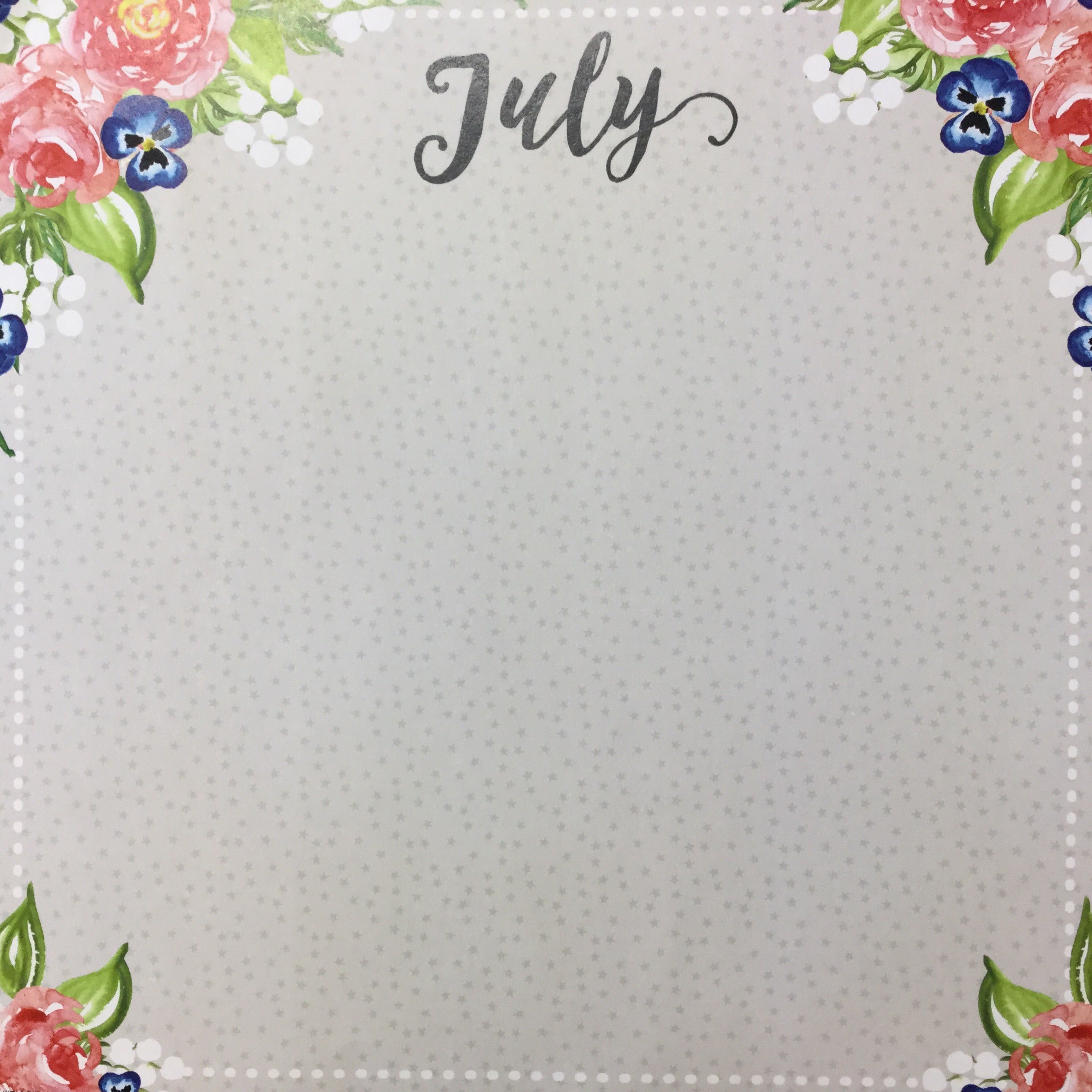image_71d756a9-8e1b-41a6-a902-c975cc45bb85.jpg Scrapbook Customs JULY MEMORIES Double Sided 12"X12" Paper - Image 1