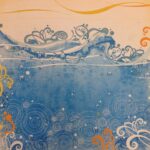 Storytellers WATER SOAKED H2O 12X12 Scrapbook Papers 2pc
