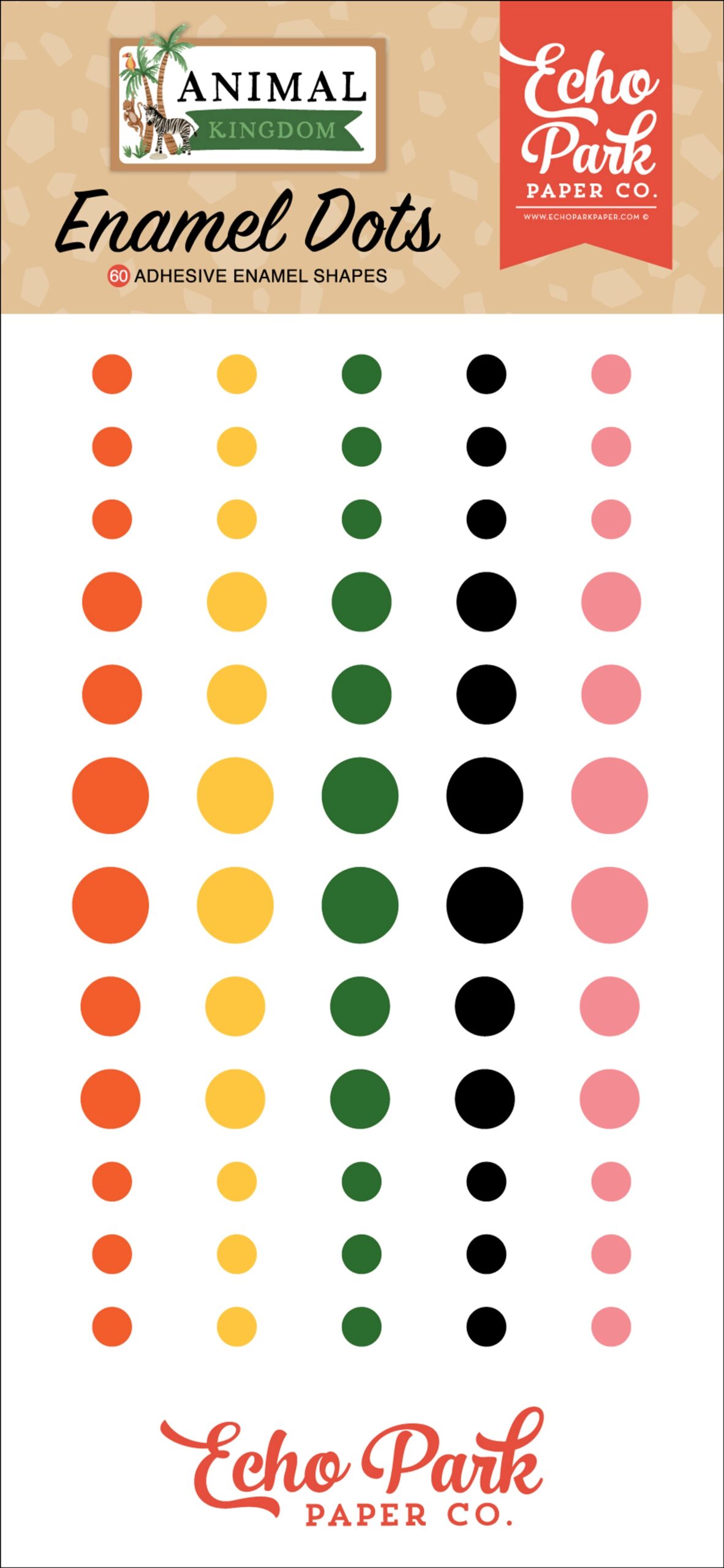 image_737f84f5-fbb8-49dd-82e3-d9e56450b1ad.jpg Echo Park ANIMAL KINGDOM Adhesive Enamel Dots - Image 1