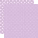 Echo Park Dots & Stripes LIGHT PURPLE 12"X12" Scrapbook Paper