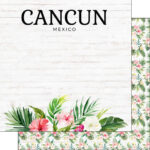 Scrapbook Customs Mexico CANCUN PARADISE 12x12 Scrapbook Paper - Image 2