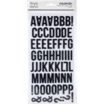 Simple Stories COLOR VIBE BLACK Foam Alpha Letter Stickers