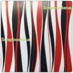 Retro RED BLACK Stripes 12"X12" Custom Paper