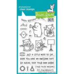 Lawn Fawn CRITTER CONCERT Music Animals Clear Stamps 22pc
