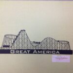 Laser Cuts GREAT AMERICA Amusement Park Roller Coaster Black