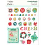 Simple Stories MIX & A-MINGLE Decorative Brads & Chipboard Pieces 34pc