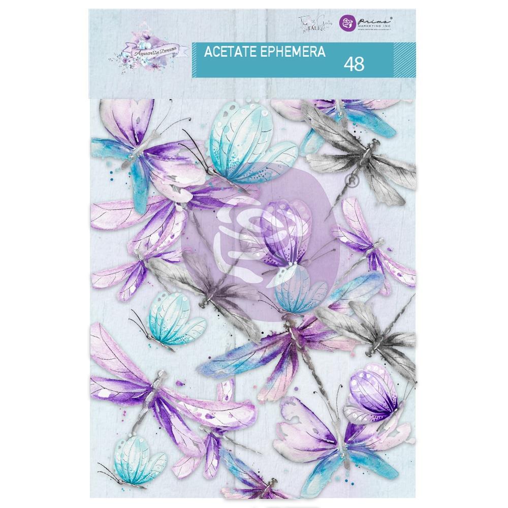 image_7a1fcc47-cb5b-490e-92b2-3dd52b63c570.jpg Prima Aquarelle Dreams ACETATE DRAGONFLIES EPHEMERA - Image 1