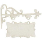 Fabscraps VICTORIAN SIGN Die-Cut Grey Chipboard Word