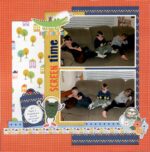 Pebbles Kid At Heart GET YOUR HAPPY ON 12"X12" Scrapbook Paper - Image 3
