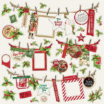 Simple Stories Simple Vintage CHRISTMAS 12"X12" Banner Cardstock Sticker Sheet