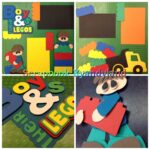 Premade BOYS & THEIR LEGOS 12"X12" Scrapbook Blocks Die Cut