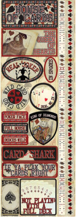 Reminisce Signature Series HOUSE OF CARDS Casino Stickers 16pc