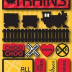 Reminisce TRAINS Signature Series DieCut Stickers 13pc