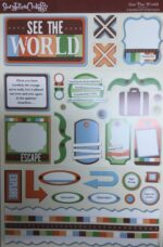 Storytellers SEE THE WORLD KIT 12"X12" Scrapbook Paper & DieCuts 5pc