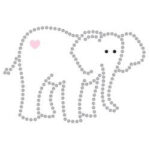 Dritz Iron On ELEPHANT Rhinestuds 1pc