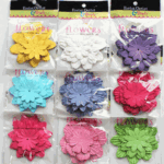 Eyelet Outlet & Brads Paper FLOWERS 40 pc