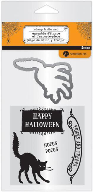 image_81e6cfbe-c16d-4e22-b09f-a25ac5068b0b.jpg Hampton Art HALLOWEEN stamp & die set - Image 1