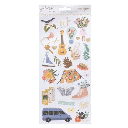 image_835f7de7-8da7-49c2-973d-254cea3bfb25.jpg Jen Hadfield Live & Let Grow FOIL CARDSTOCK STICKERS - Image 1