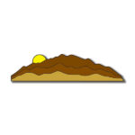 MOUNTAIN RANGE BORDER Layered Laser Cut 3"X12"